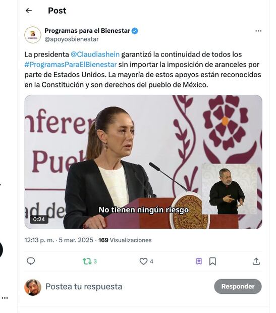 ¿Qué pasa con la Pensión del Bienestar tras aranceles de Donald Trump? (Foto: X)